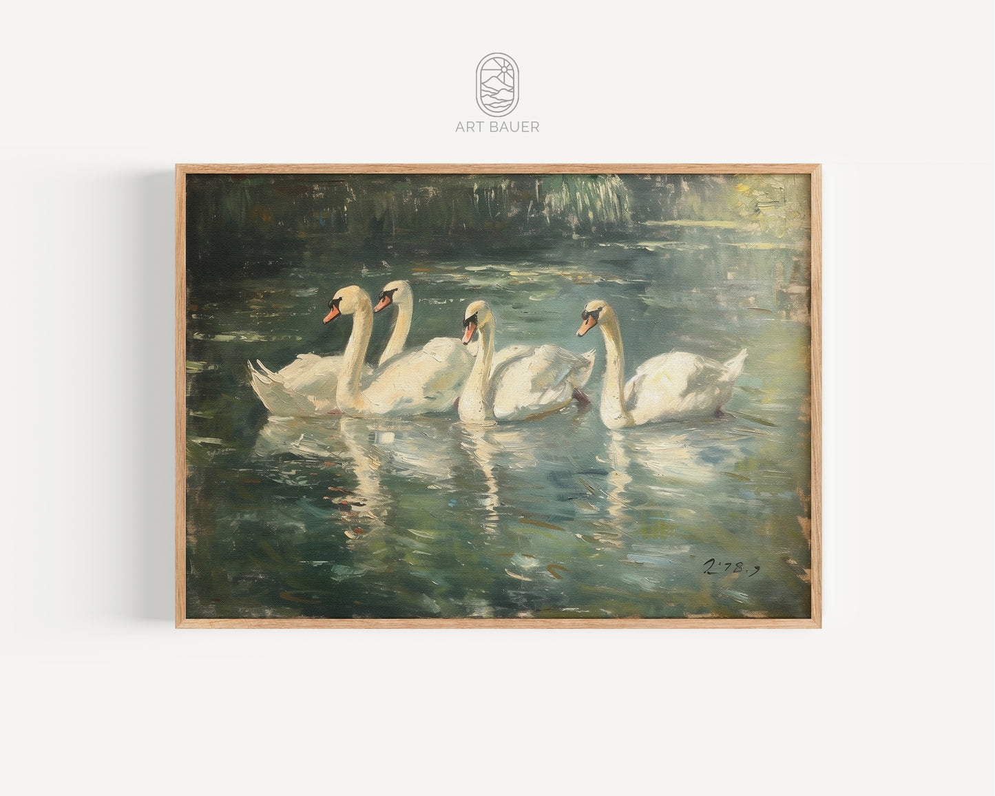 Elegant Swans in Pond | Ingall Nocturne, 2024