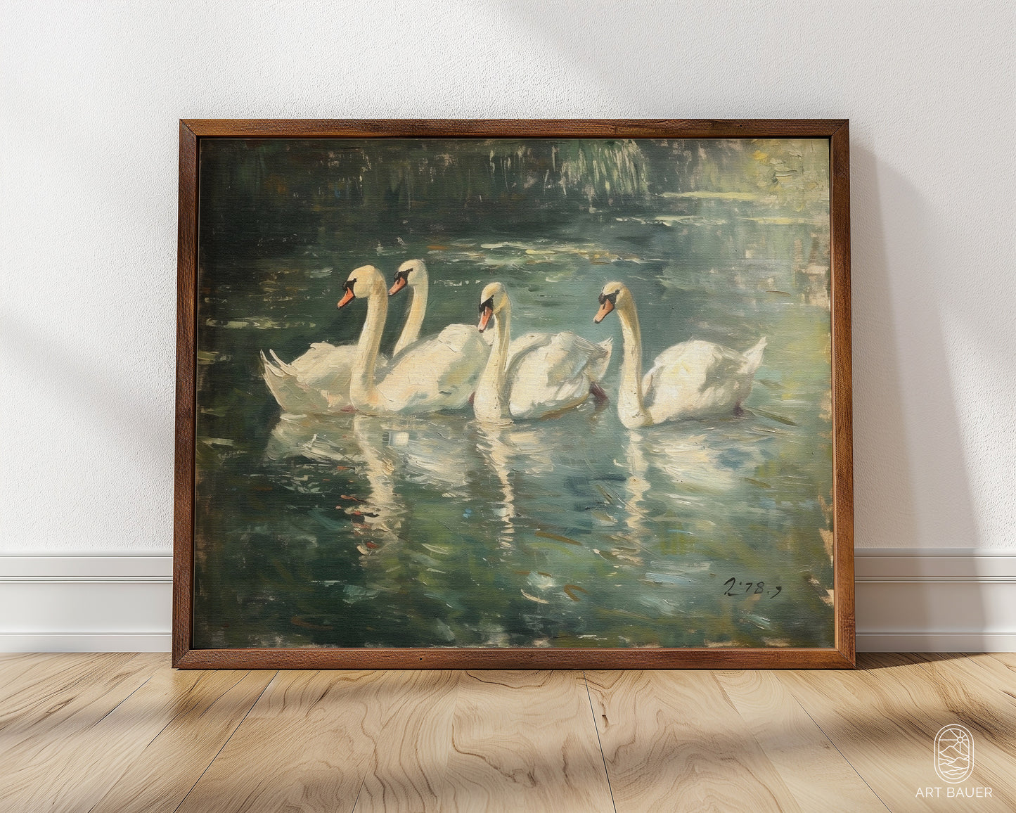 Elegant Swans in Pond | Ingall Nocturne, 2024