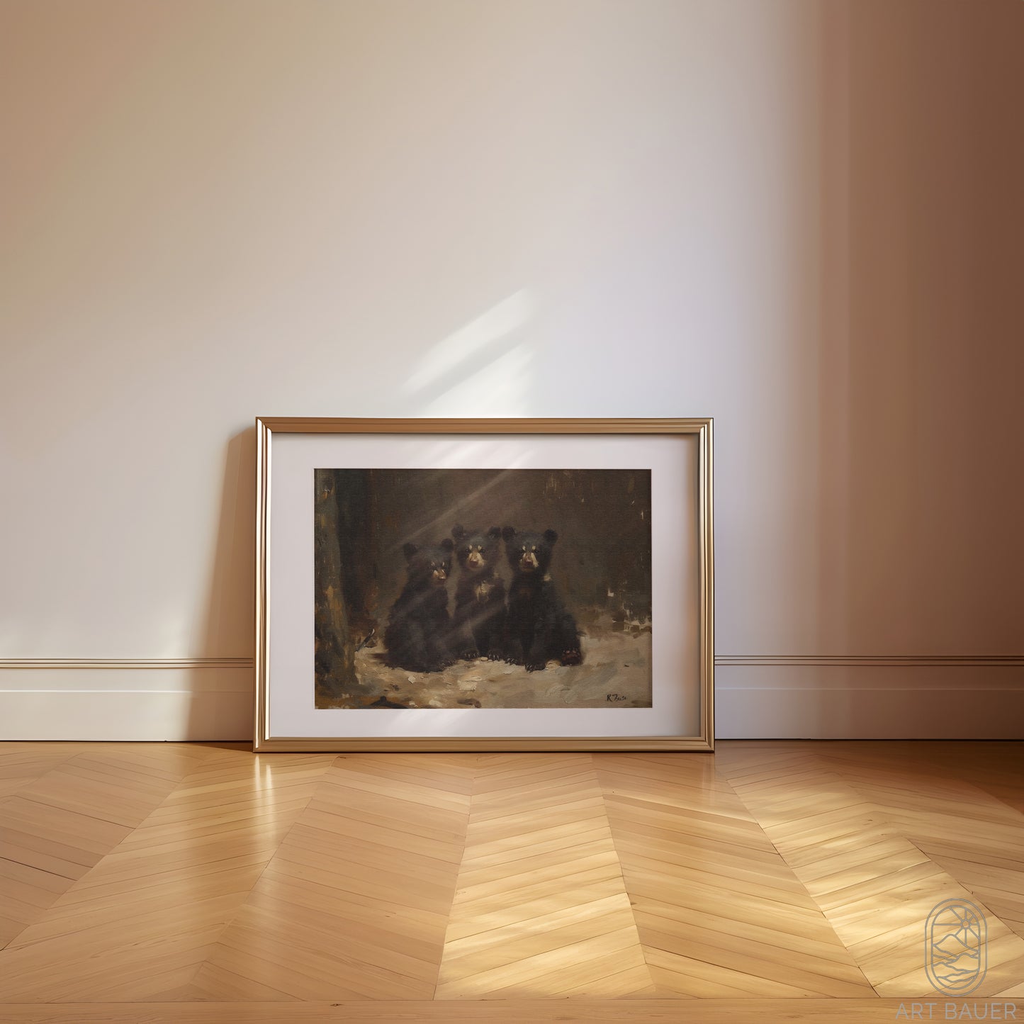 Bear Cubs Charm | Framed Print | Ingall Nocturne, 2024