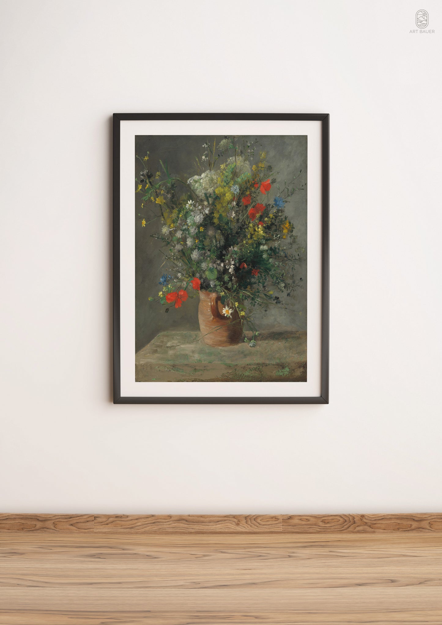 Flowers in a Vase | Framed Print | Pierre-Auguste Renoir, 1866