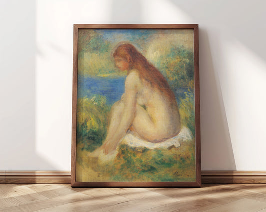 Nude Woman Sitting |  Framed Print | Pierre-Auguste Renoir, 1890