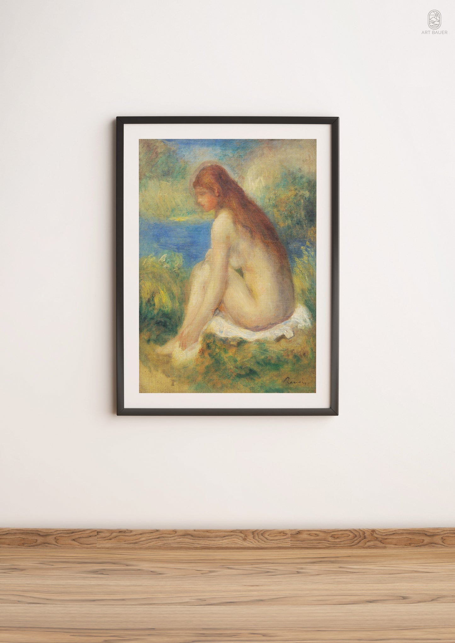 Nude Woman Sitting |  Framed Print | Pierre-Auguste Renoir, 1890