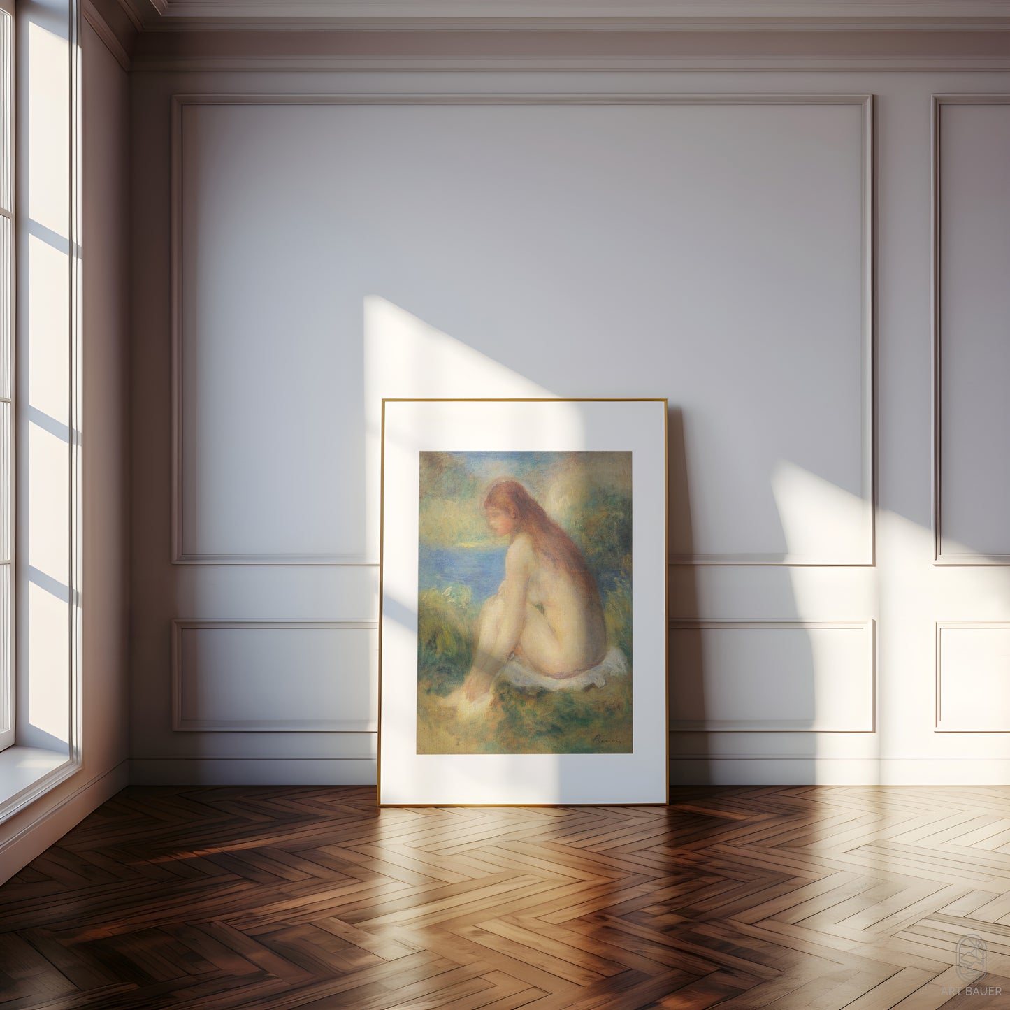 Nude Woman Sitting |  Framed Print | Pierre-Auguste Renoir, 1890