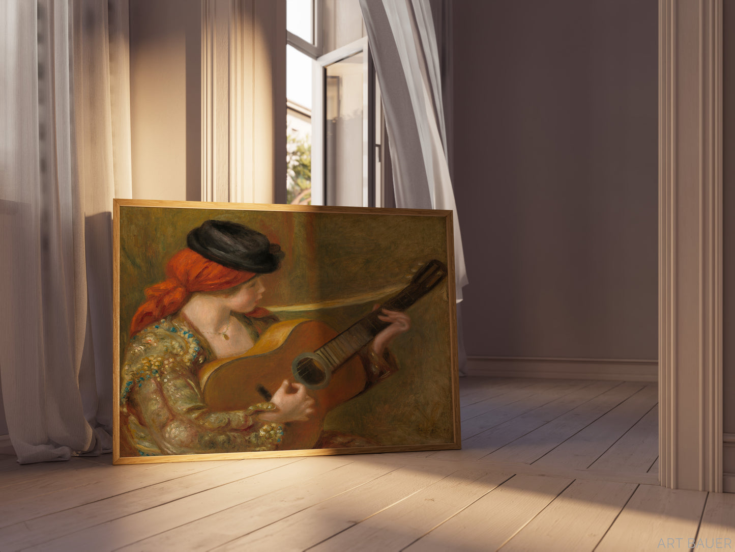 Young Spanish Woman with Guitar | Framed Print | Pierre-Auguste Renoir, 1898