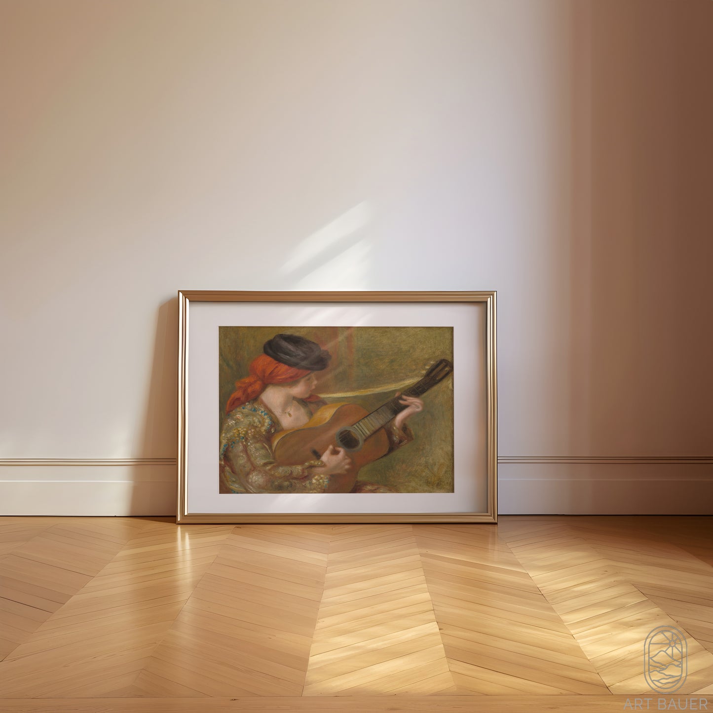 Young Spanish Woman with Guitar | Framed Print | Pierre-Auguste Renoir, 1898