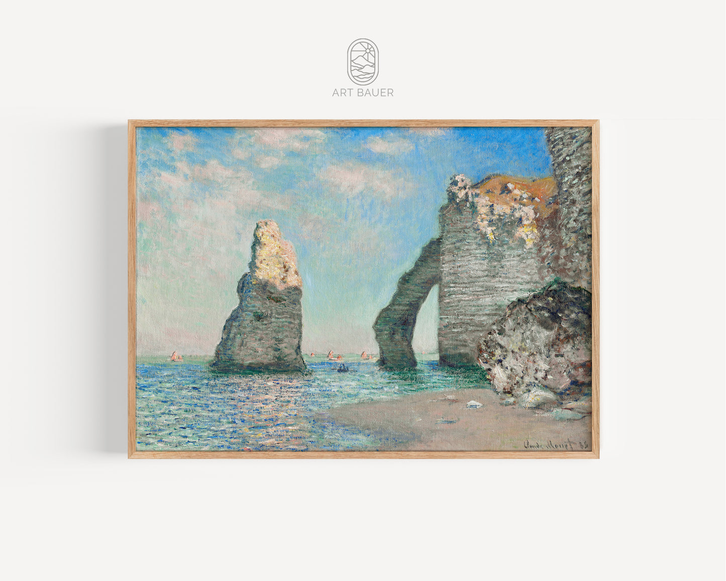 Cliffs of Étretat | Framed Print | Claude Monet, 1875