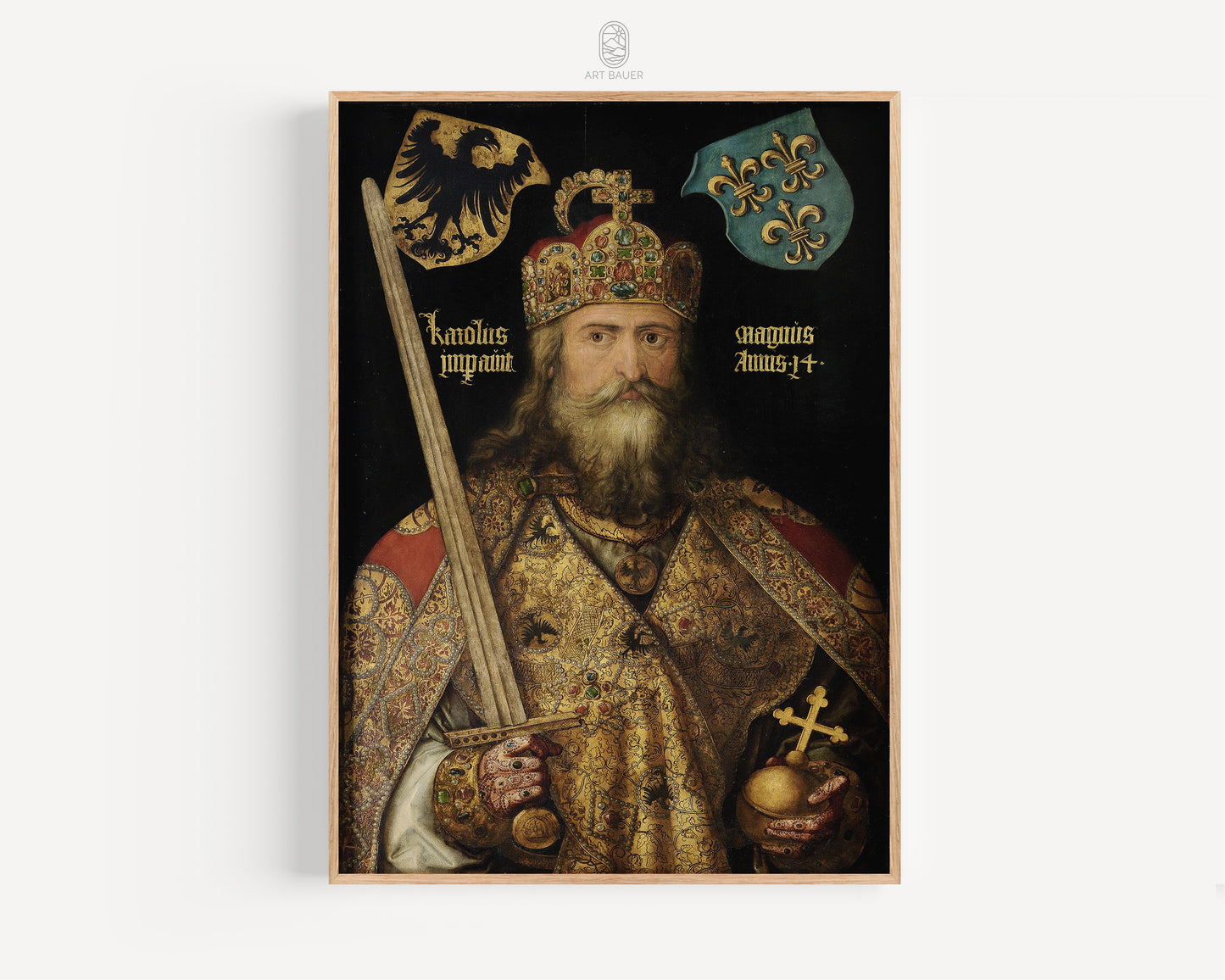 Emperor Charlemagne | Framed Print | Albrecht Dürer, 1513