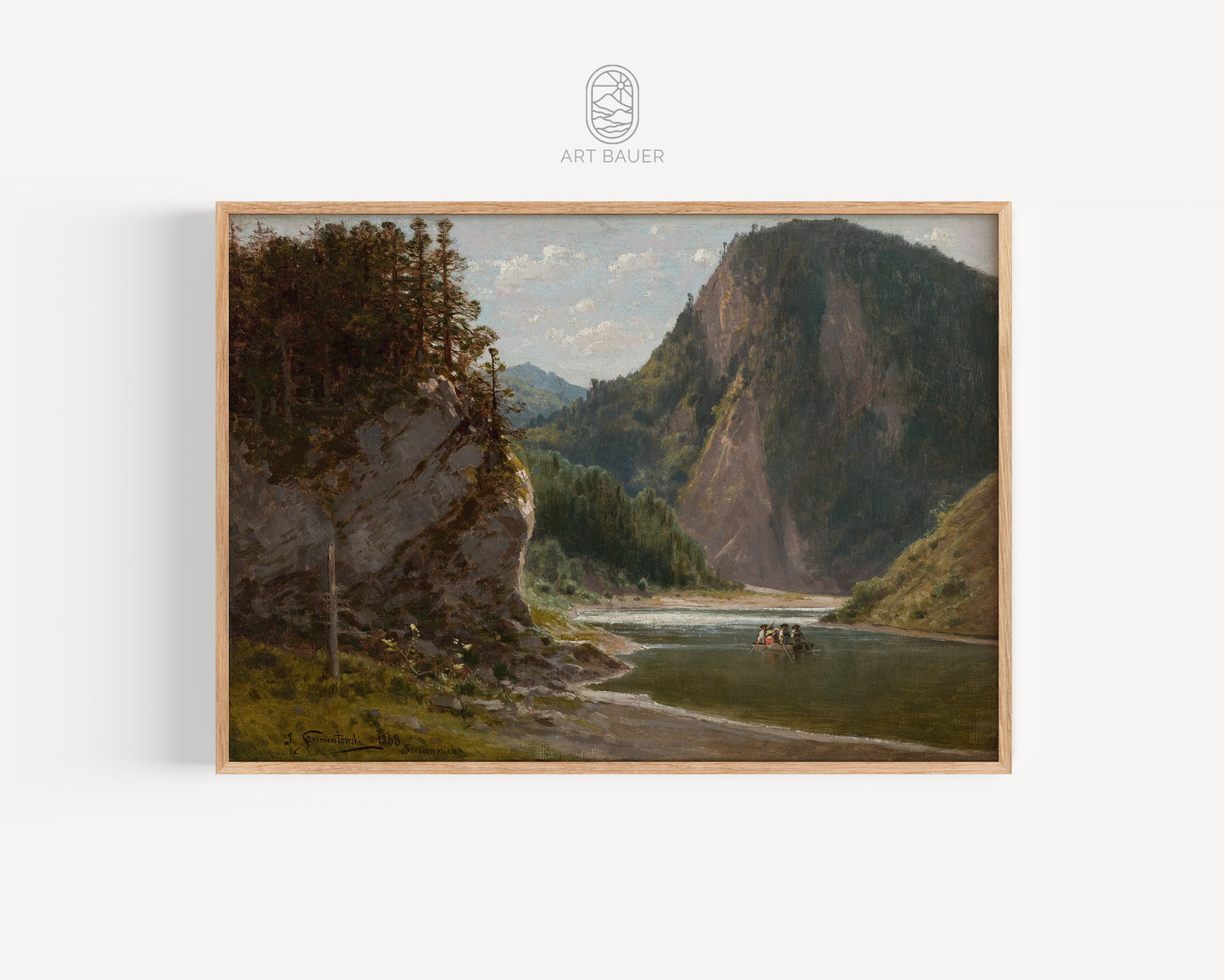 Dunajec River in the Pieniny Mountains | Framed Print | Józef Szermentowski, 1868