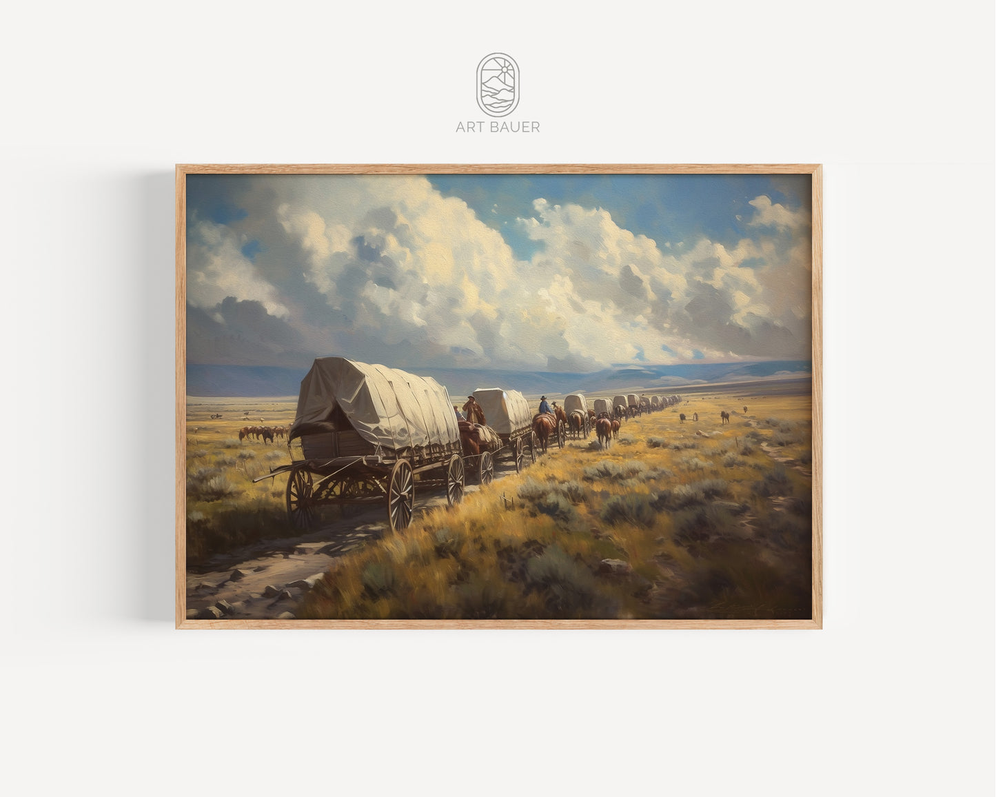 Wagons in the American West | Framed Print | Ingall Nocturne, 2024