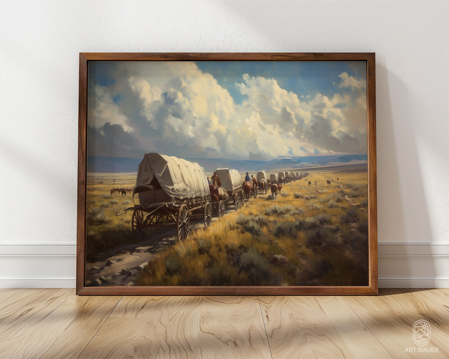 Wagons in the American West | Framed Print | Ingall Nocturne, 2024