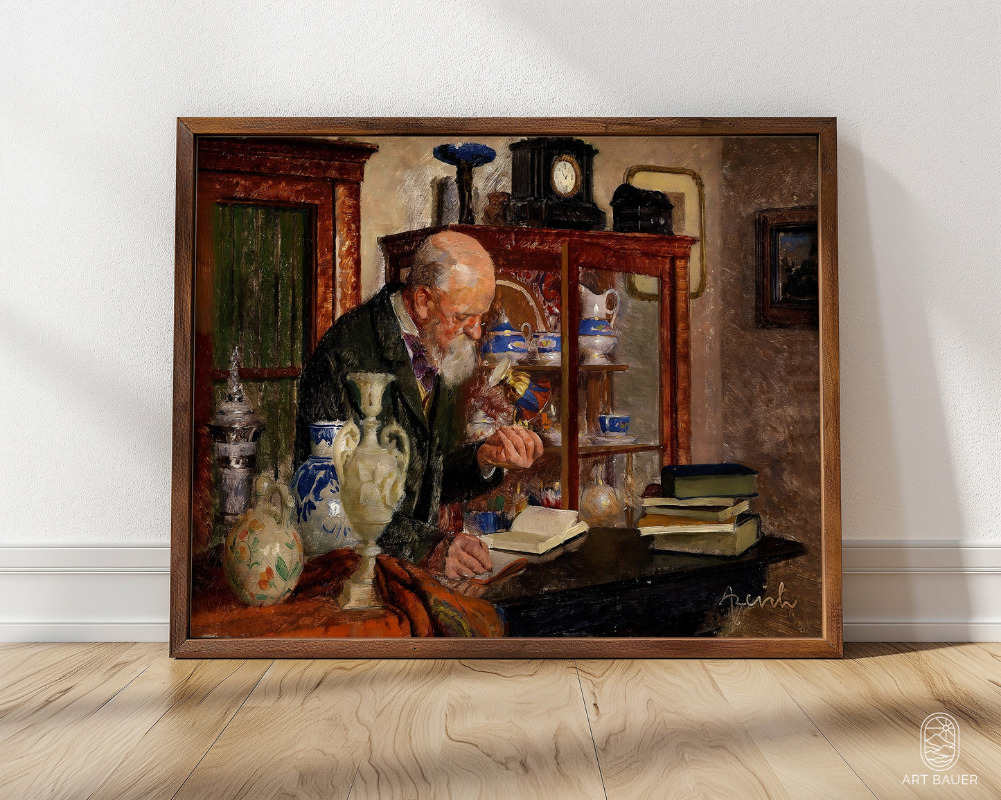 Porcelain Collector | Framed Print | Adolf Reich, 1924