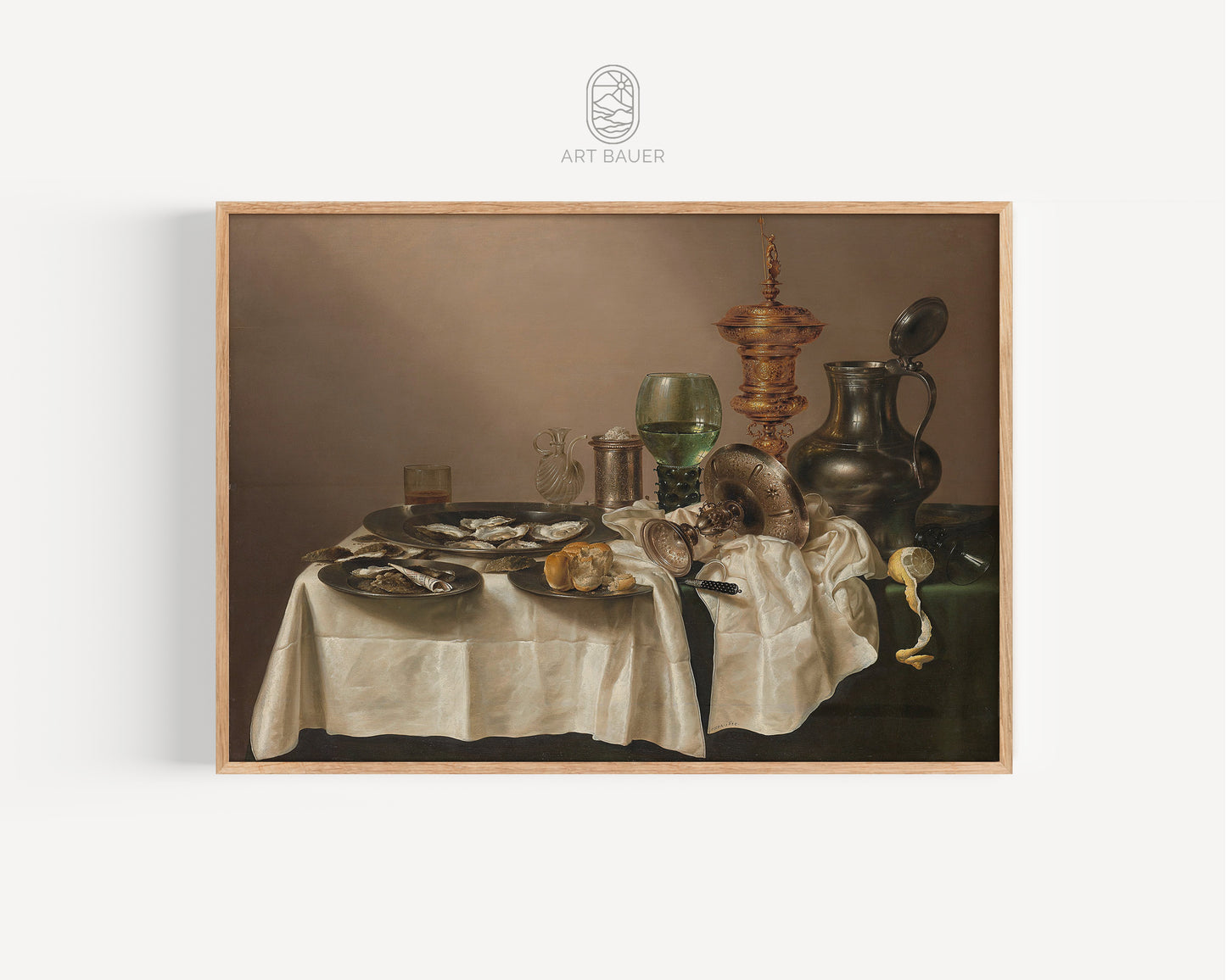 Still life with Gilded Goblet | Framed Print | Willem Heda, 1635