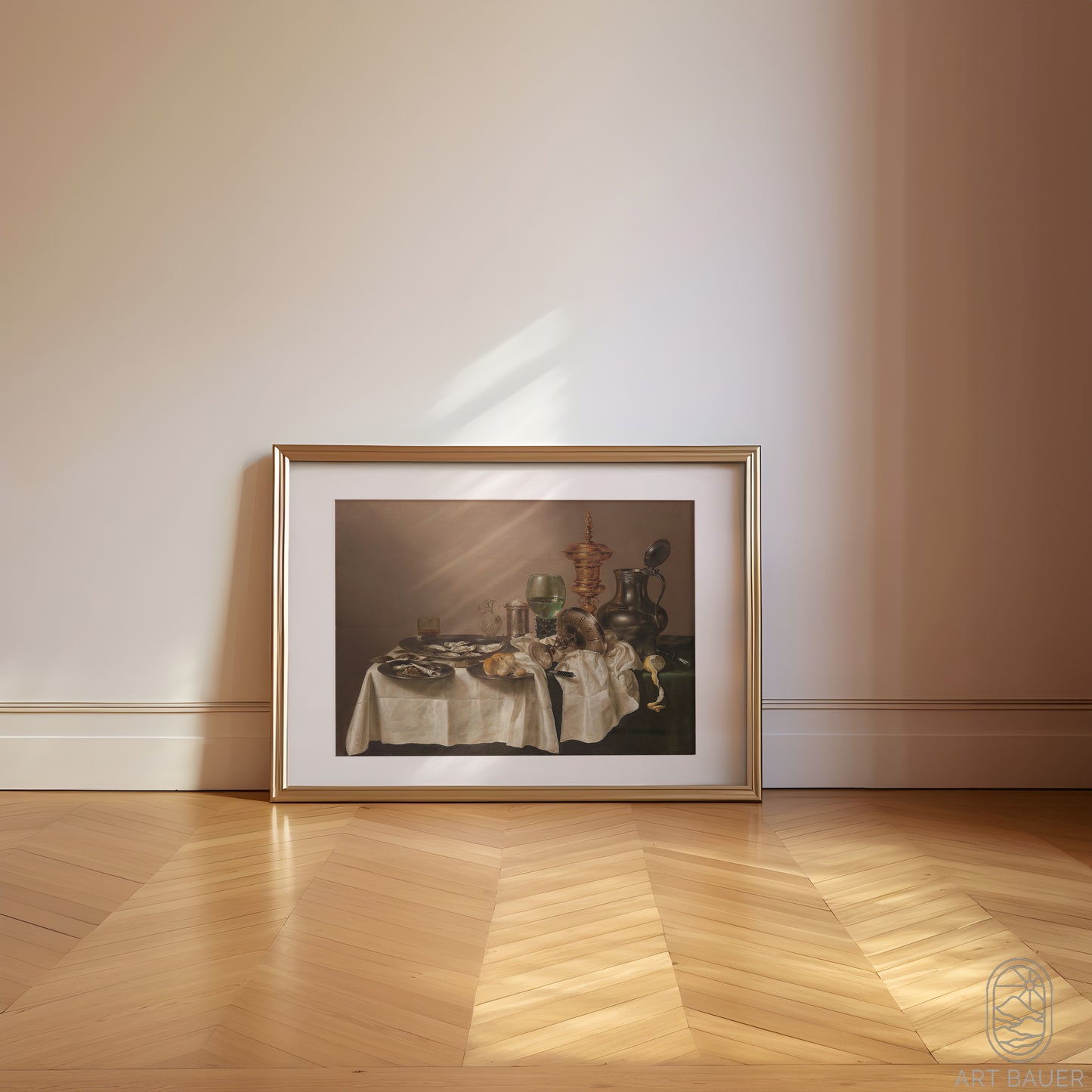 Still life with Gilded Goblet | Framed Print | Willem Heda, 1635