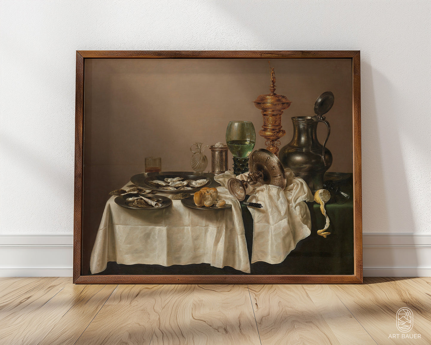 Still life with Gilded Goblet | Framed Print | Willem Heda, 1635