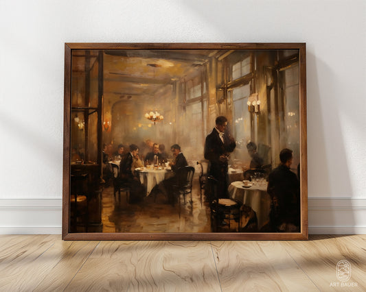 Cafe in Vienna | Framed Print | Ingall Nocturne, 2024