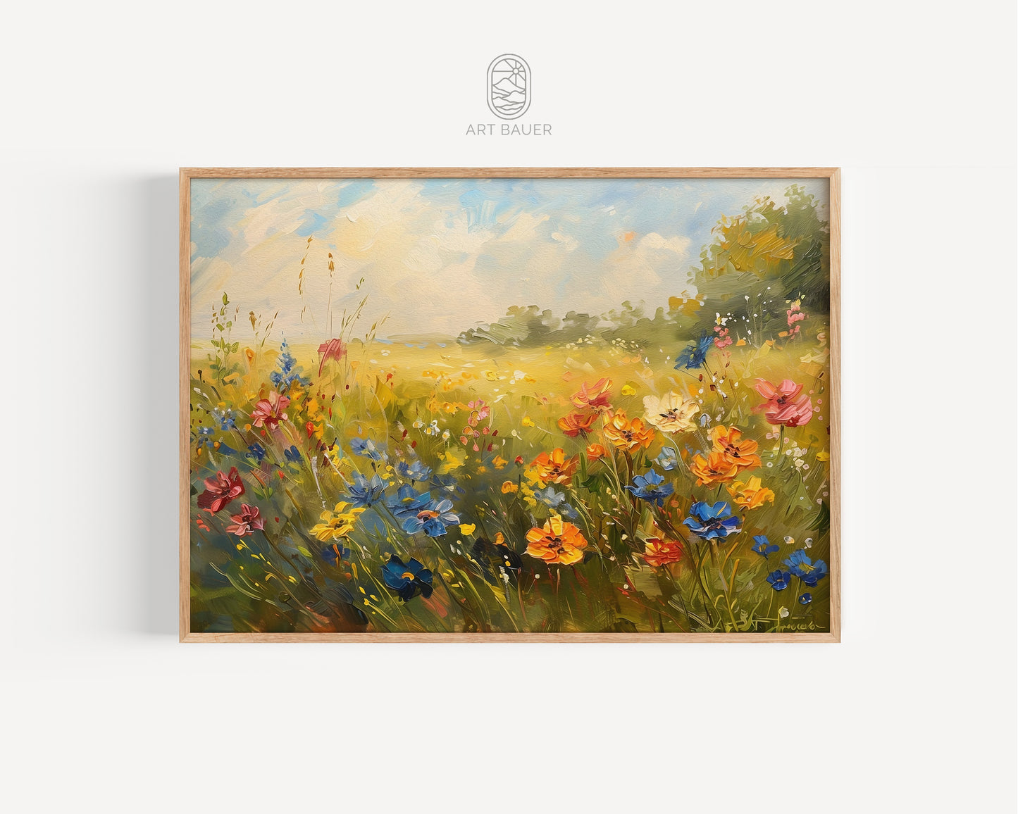 Blooming Flowers in Spring Wind | Framed Print | Ingall Nocturne, 2024