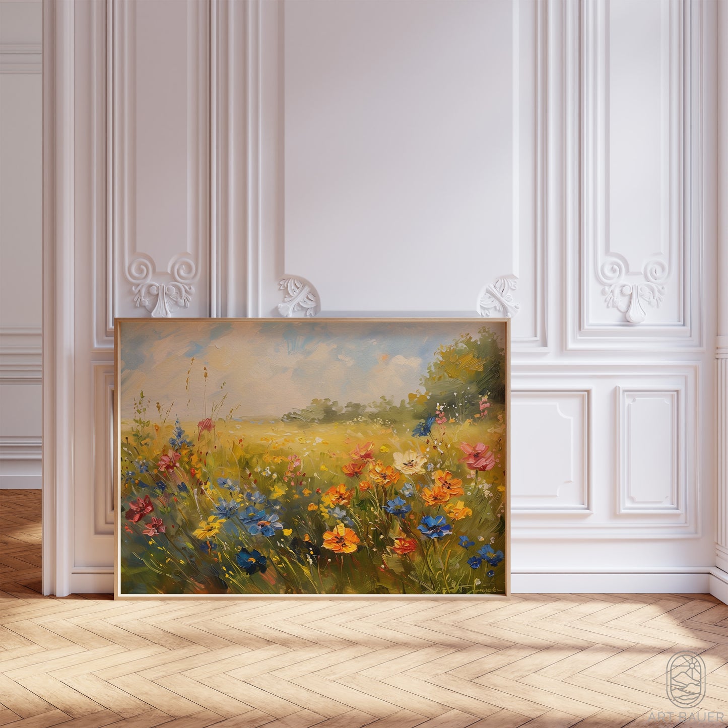 Blooming Flowers in Spring Wind | Framed Print | Ingall Nocturne, 2024