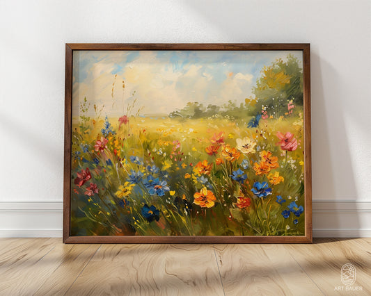 Blooming Flowers in Spring Wind | Framed Print | Ingall Nocturne, 2024