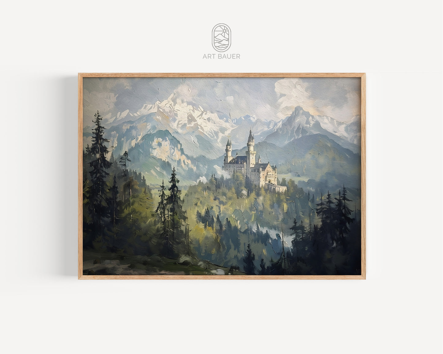 Fairytale Castle Landscape | Framed Print | Ingall Nocturne, 2024