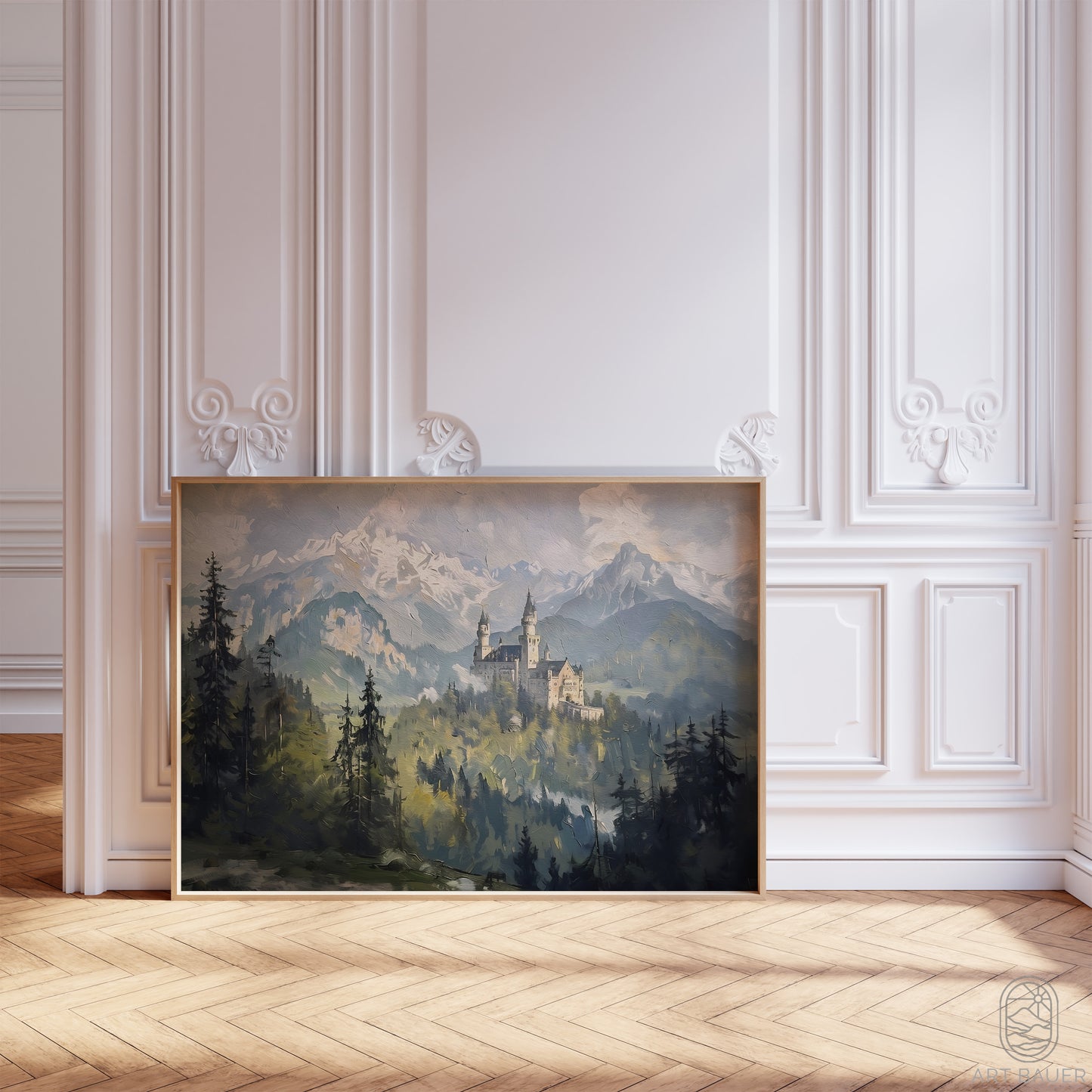 Fairytale Castle Landscape | Framed Print | Ingall Nocturne, 2024