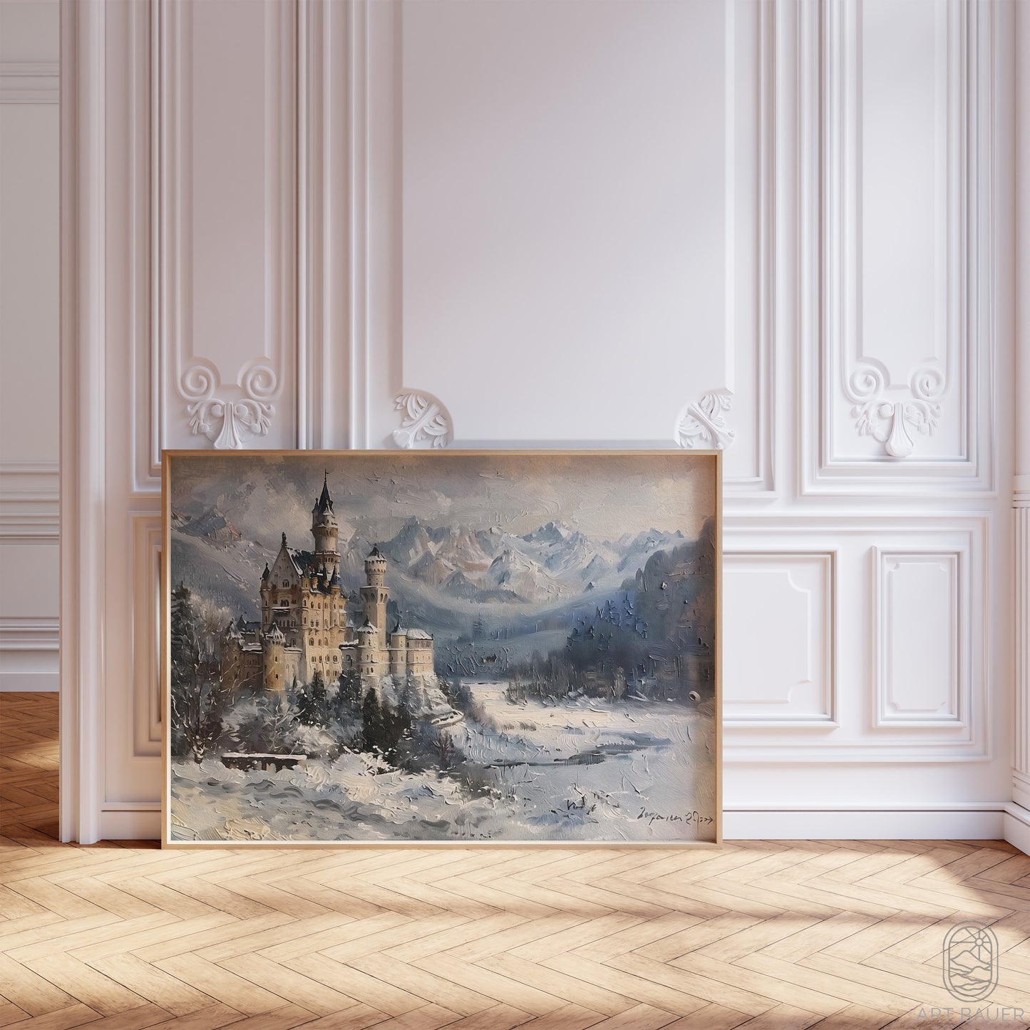 Fairytale Castle in Winter | Framed Print | Ingall Nocturne, 2024