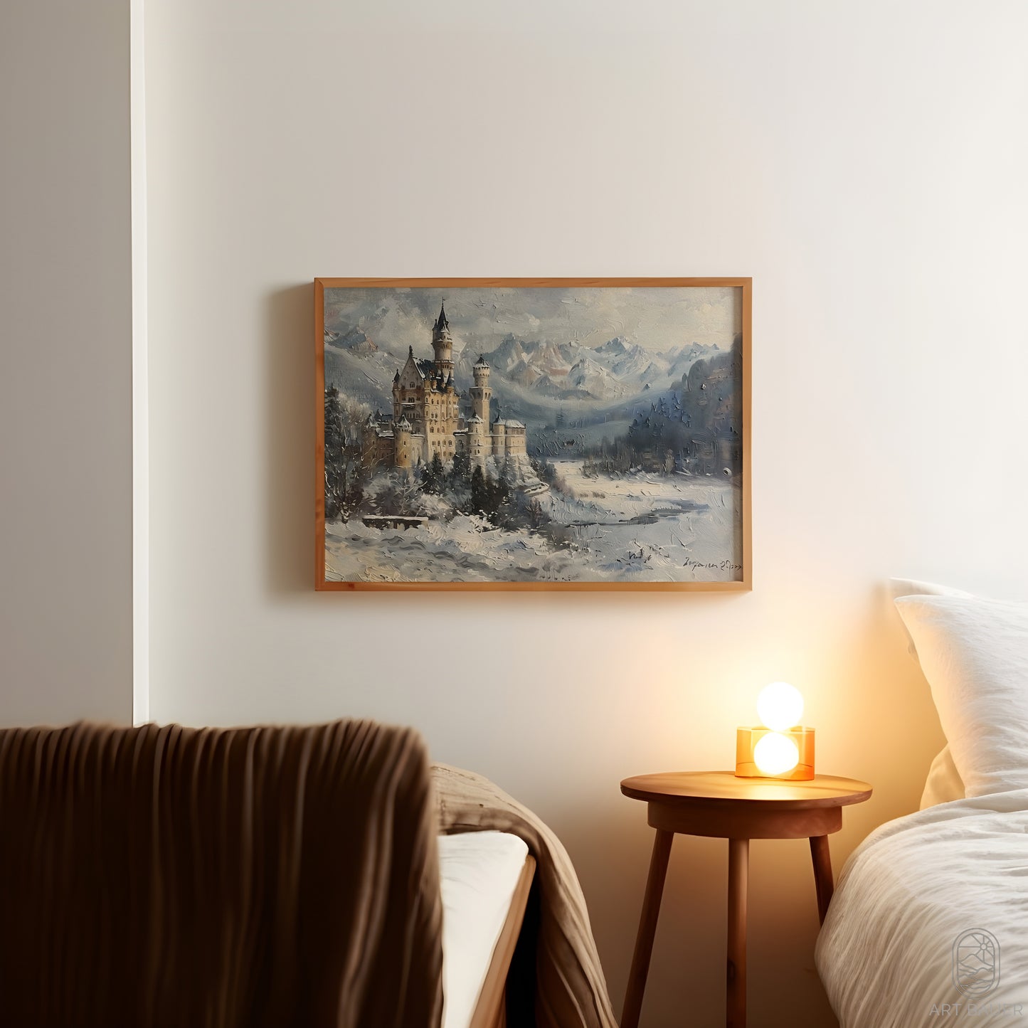 Fairytale Castle in Winter | Framed Print | Ingall Nocturne, 2024