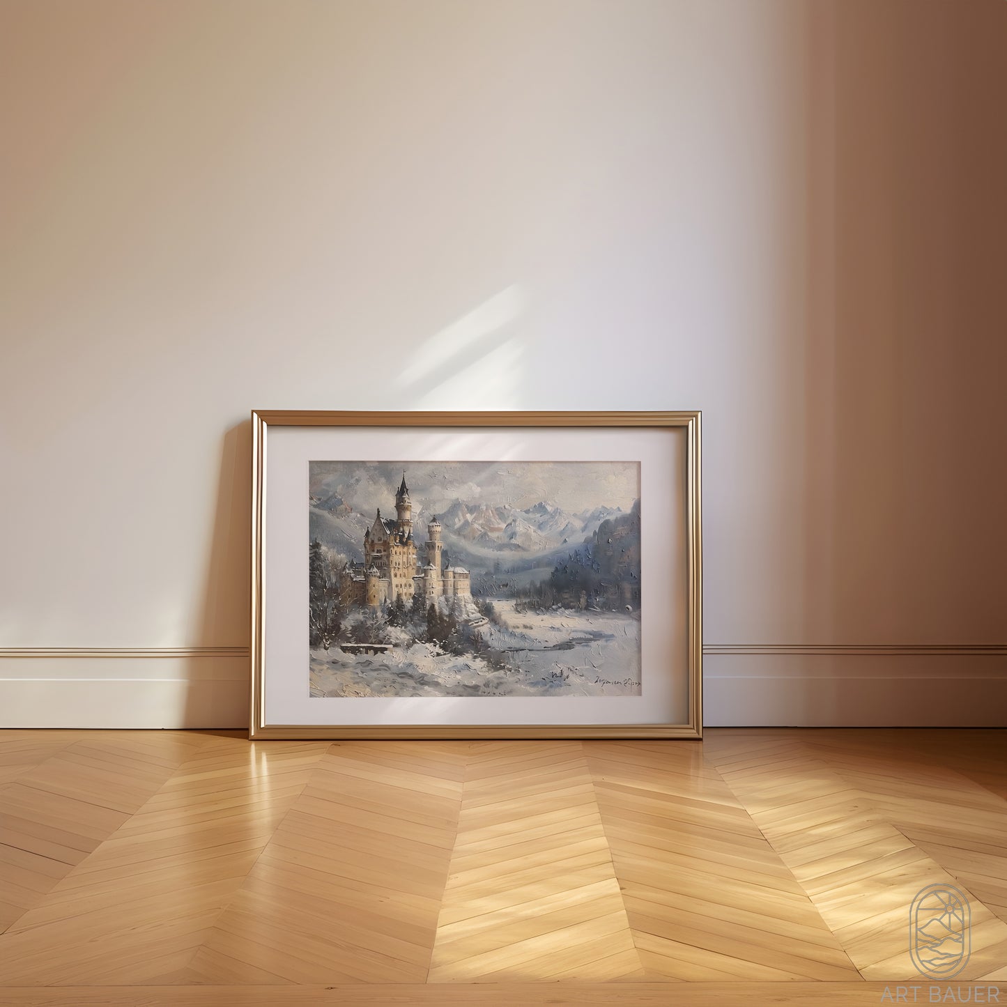 Fairytale Castle in Winter | Framed Print | Ingall Nocturne, 2024