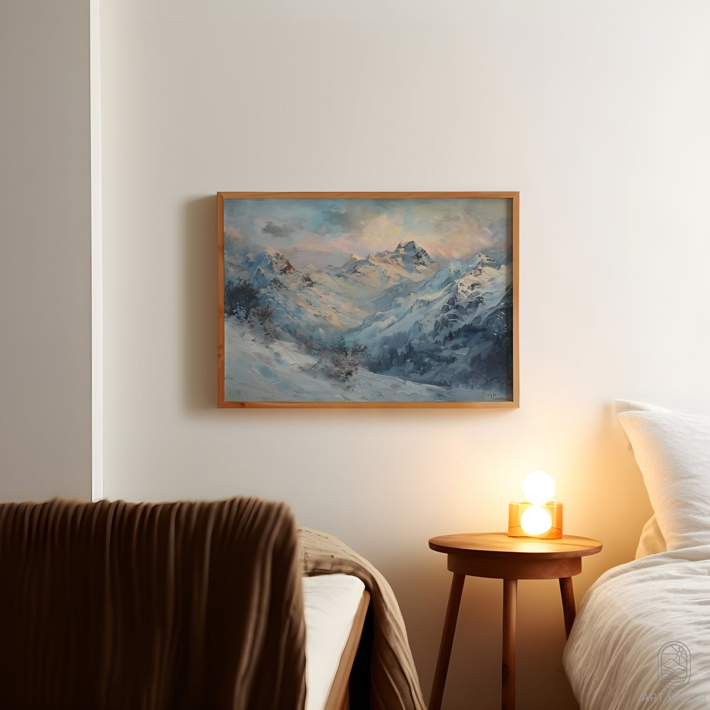 Mountains in Winter | Framed Print | Ingall Nocturne, 2024