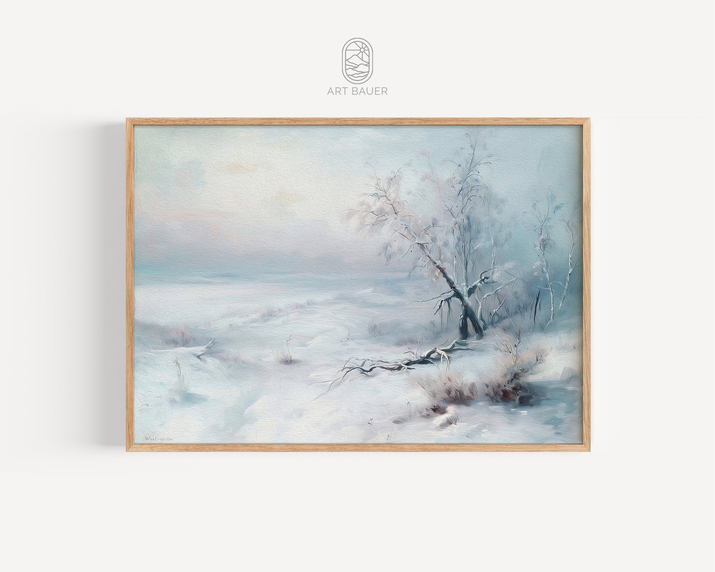 Abstract Winter Landscape | Framed Print | Ingall Nocturne, 2024