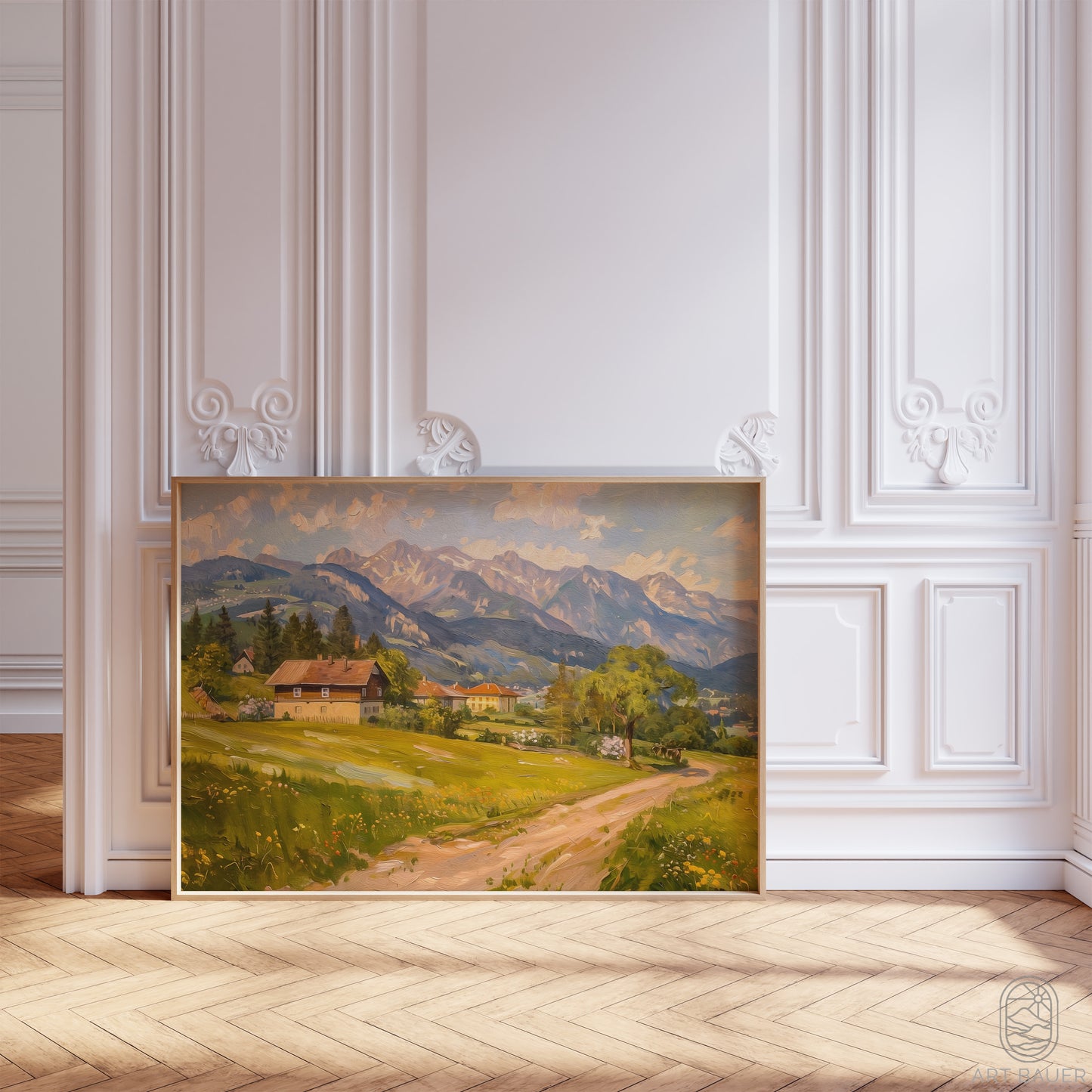 Austrian Countryside in Spring | Framed Print | Ingall Nocturne, 2024