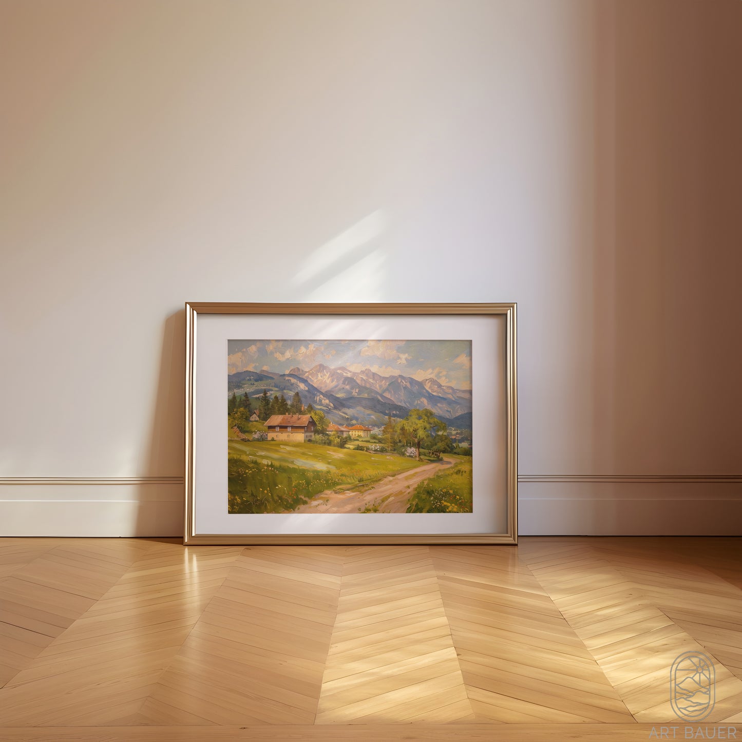 Austrian Countryside in Spring | Framed Print | Ingall Nocturne, 2024