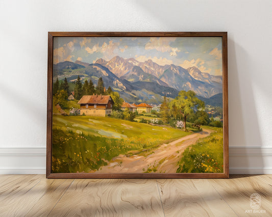 Austrian Countryside in Spring | Framed Print | Ingall Nocturne, 2024