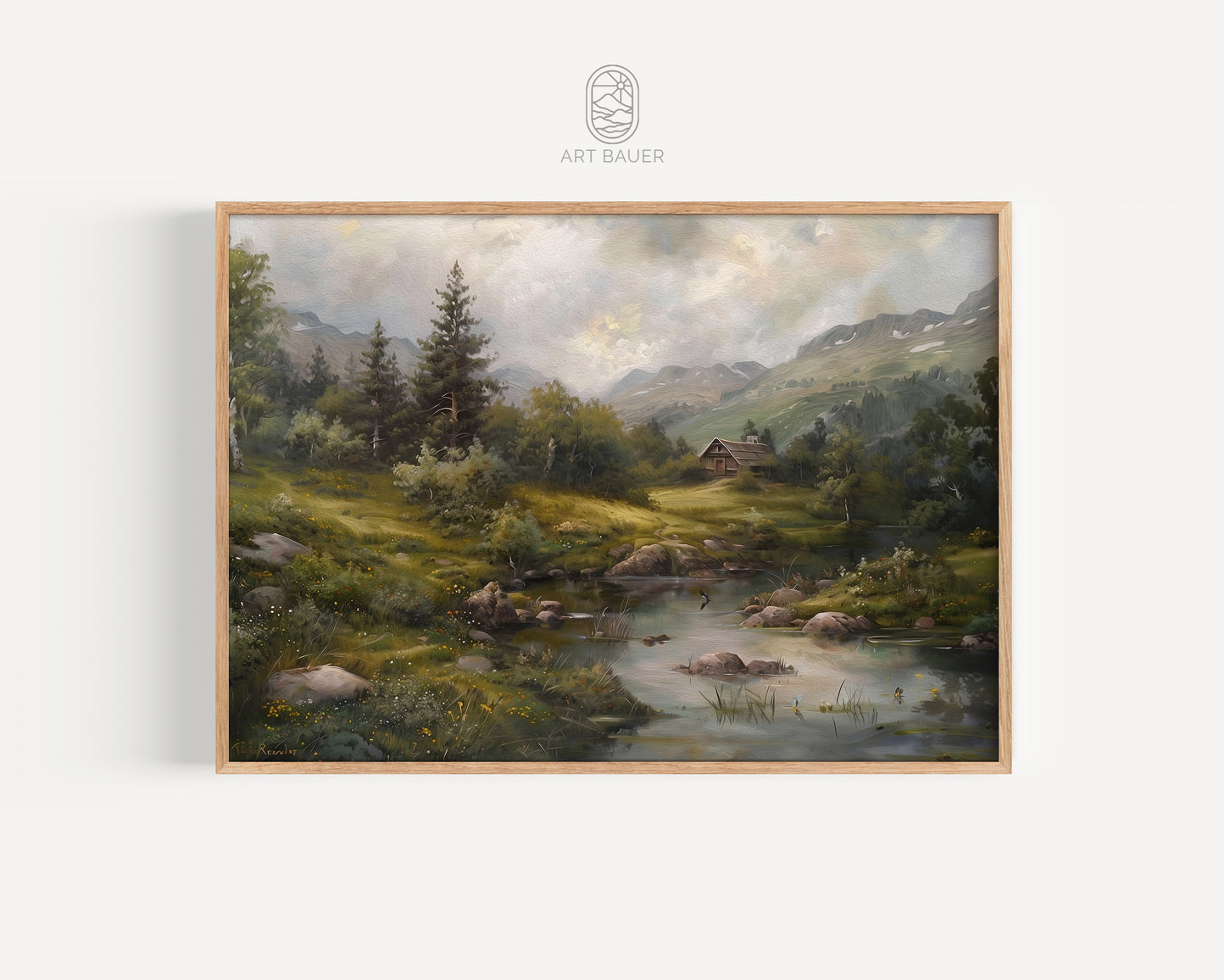 Nordic Countryside in Spring | Framed Print | Ingall Nocturne, 2024