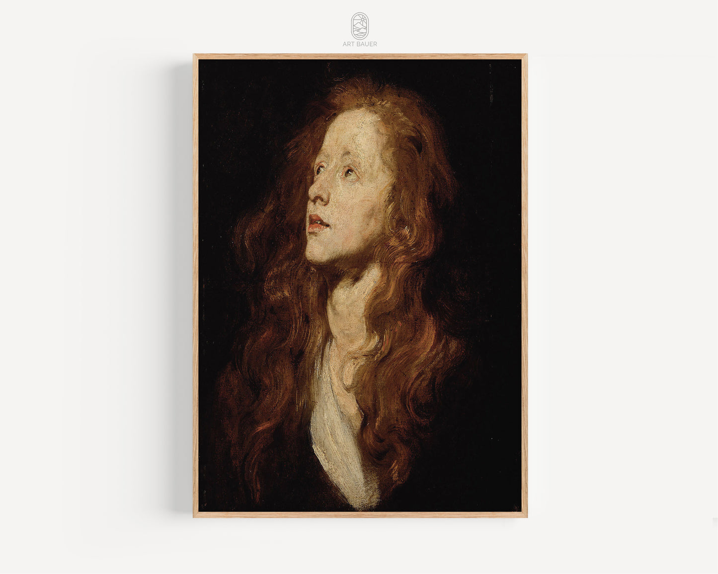 Woman Looking Up | Framed Print | Anthony van Dyck, 1619