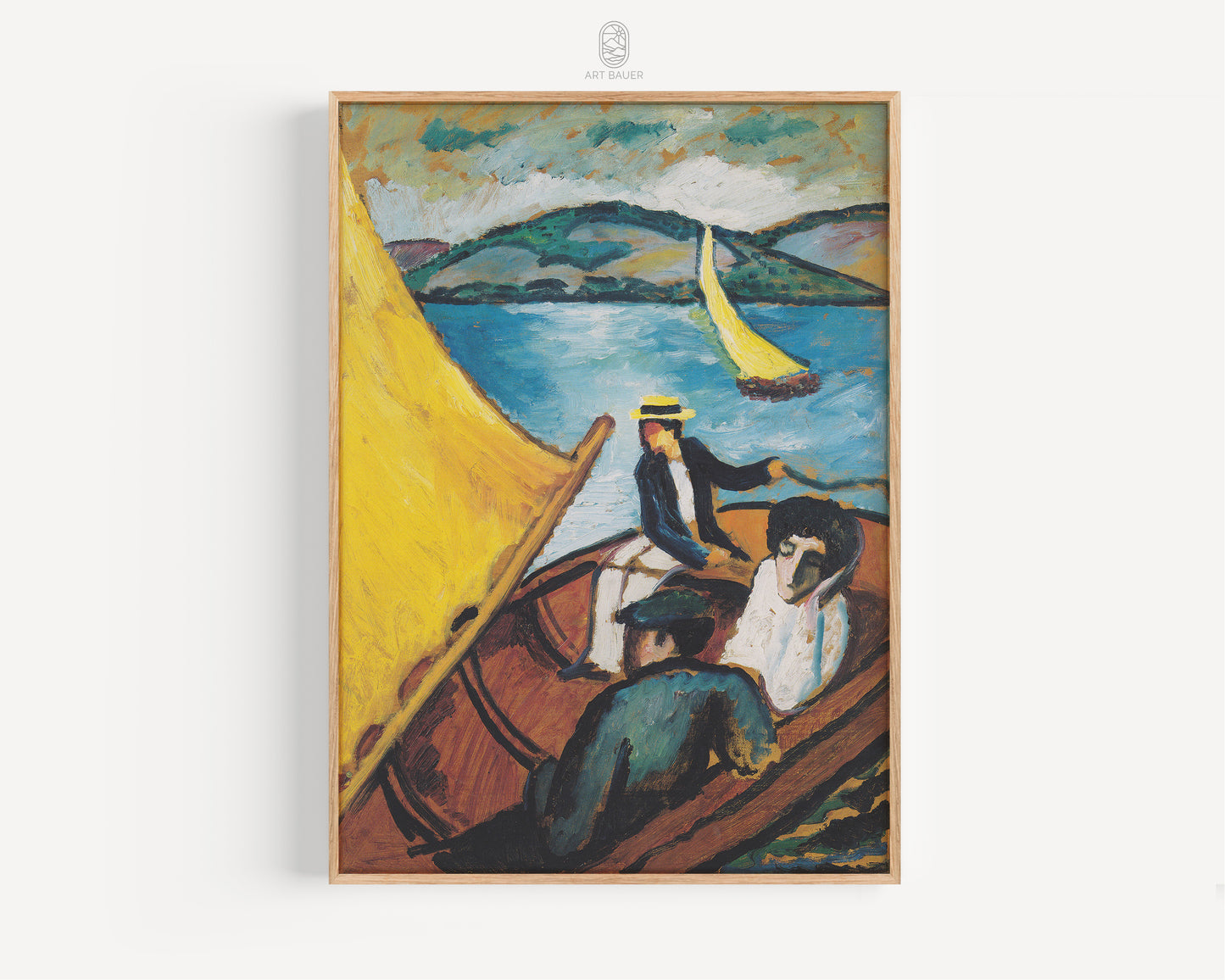 Sailboat on Tegernsee | Framed Print | August Macke, 1910