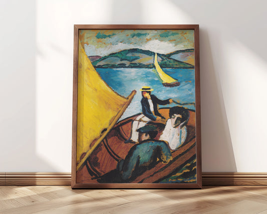 Sailboat on Tegernsee | Framed Print | August Macke, 1910