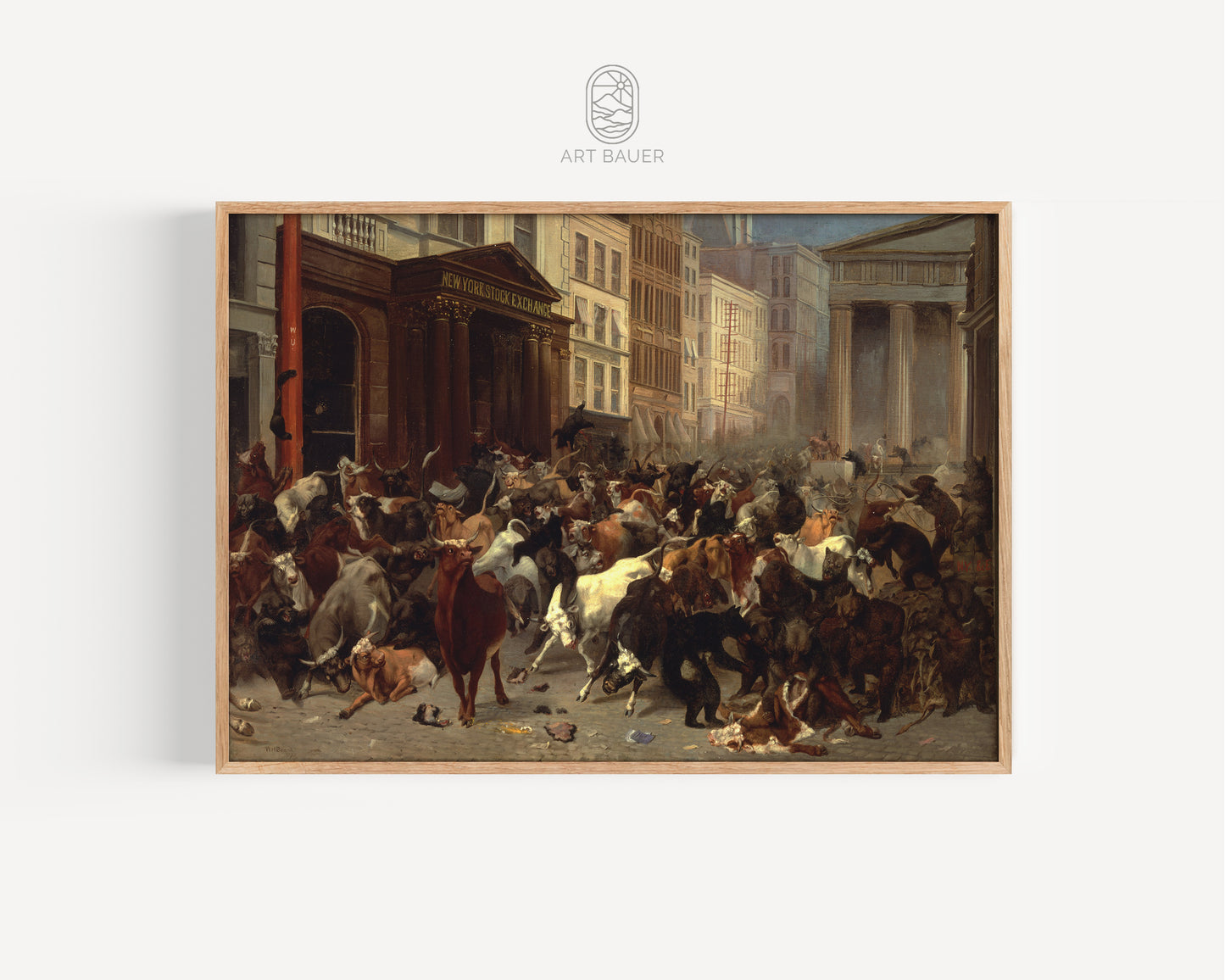 Bulls and Bears in the Market |  Framed Print | William Beard, 1879