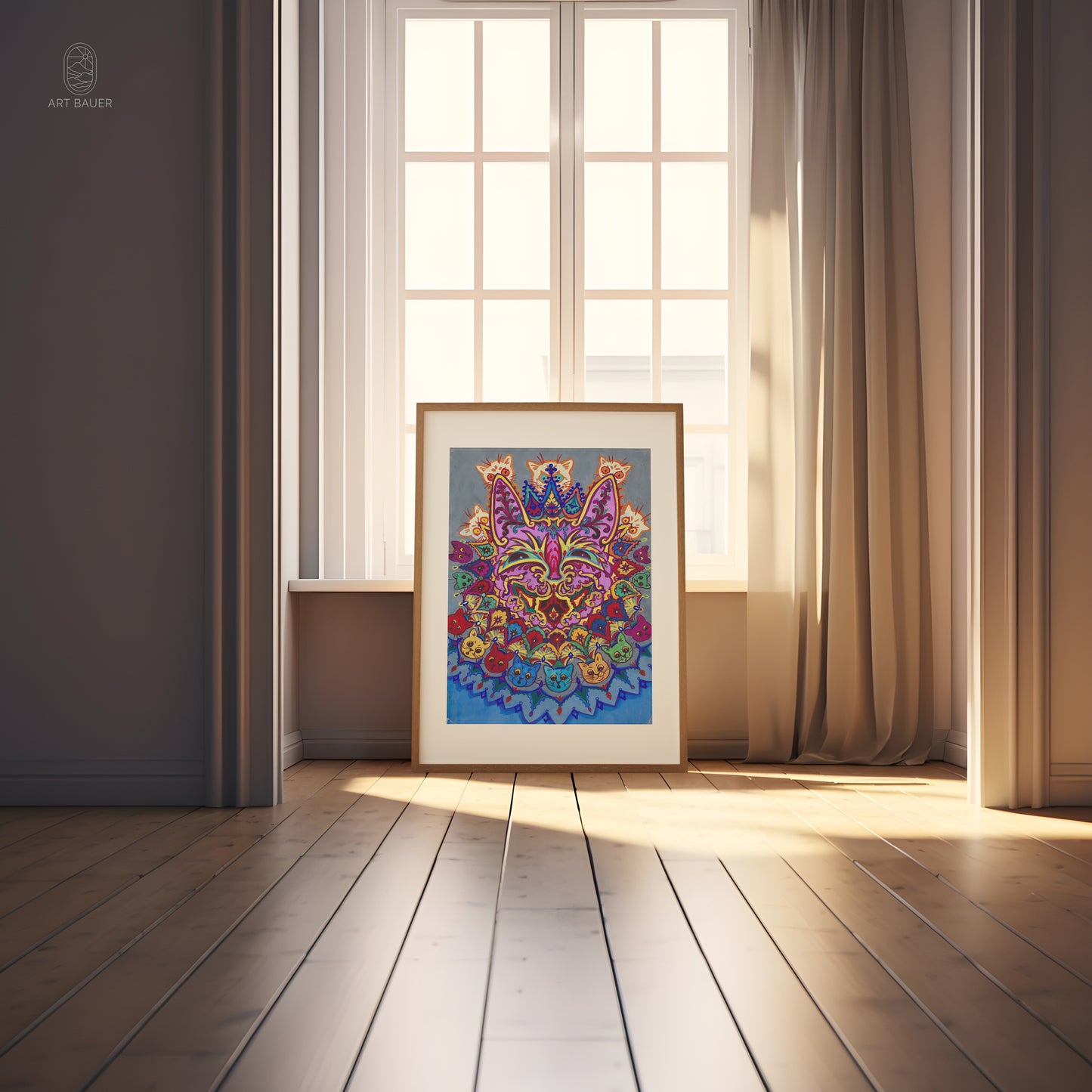 Psychedelic Cats | Framed Print | Louis Wain, 1930s