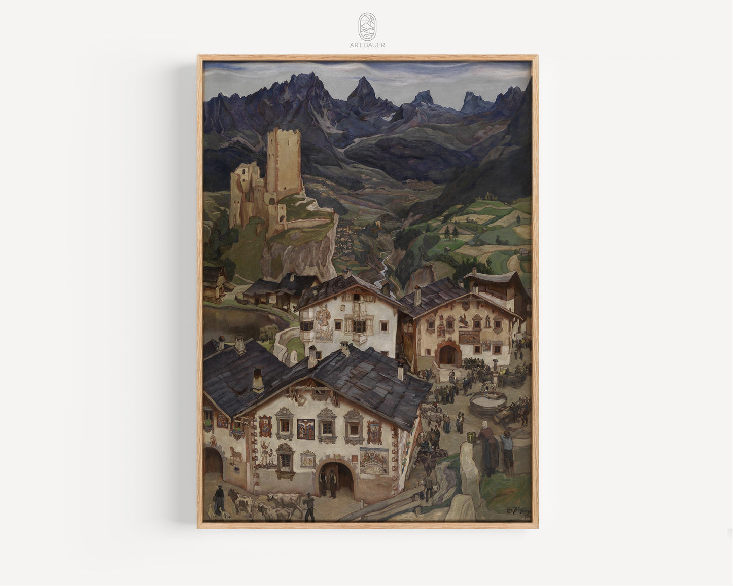 Market in Tyrol | Framed Print | Erwin Puchinger, 1939