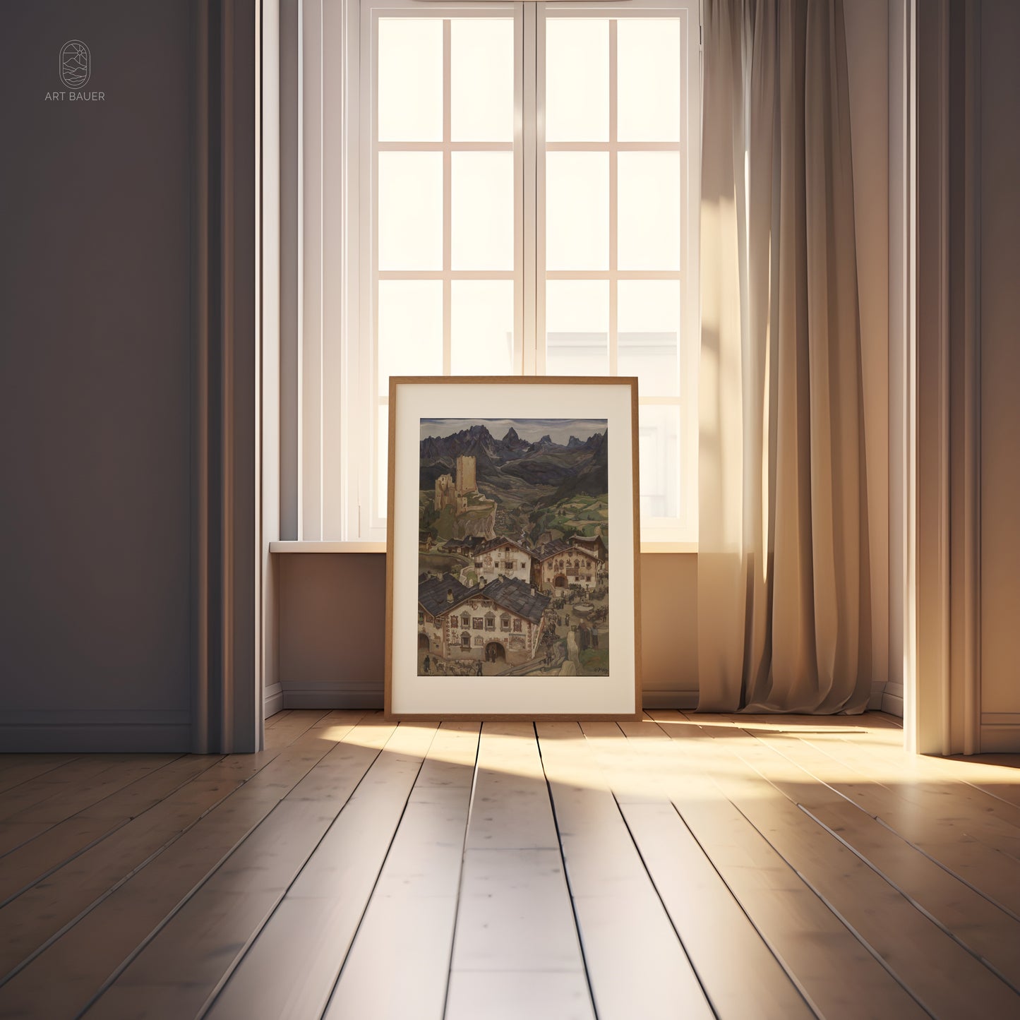 Market in Tyrol | Framed Print | Erwin Puchinger, 1939