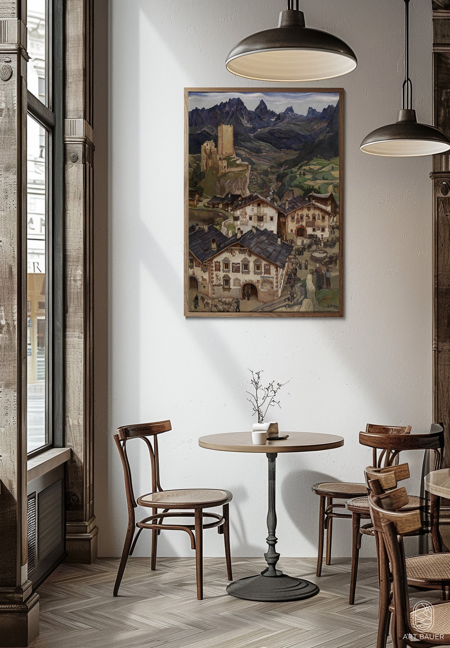 Market in Tyrol | Framed Print | Erwin Puchinger, 1939