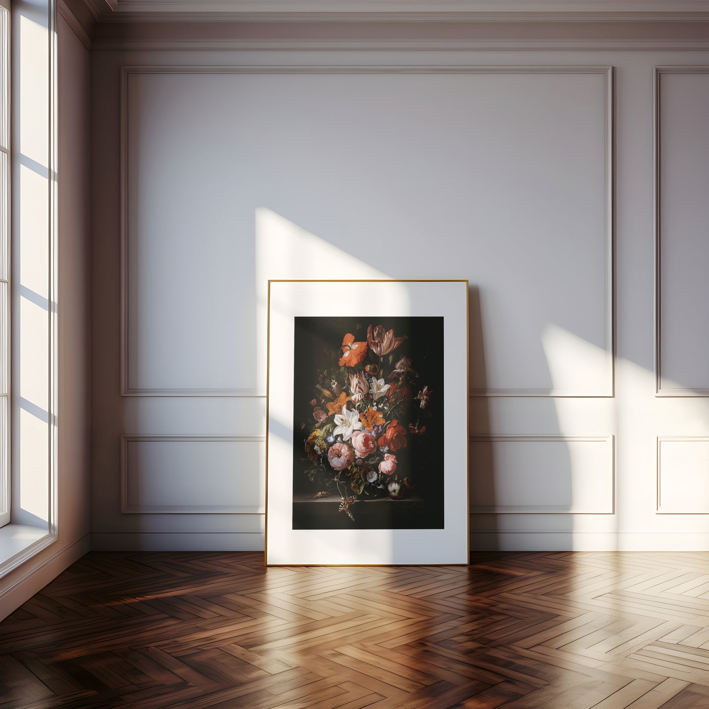 Flowers in a Glass Vase | Framed Print | Rachel Ruysch, 1704