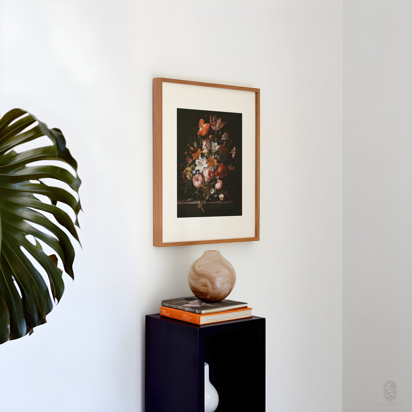 Flowers in a Glass Vase | Framed Print | Rachel Ruysch, 1704