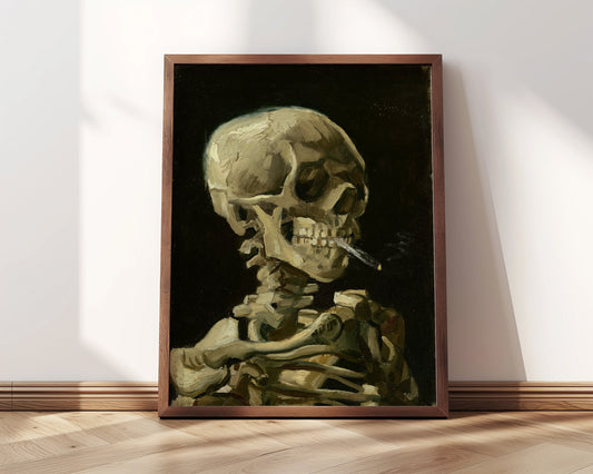 Head of a Skeleton with a Burning Cigarette | Framed Print | Vincent van Gogh, 1886