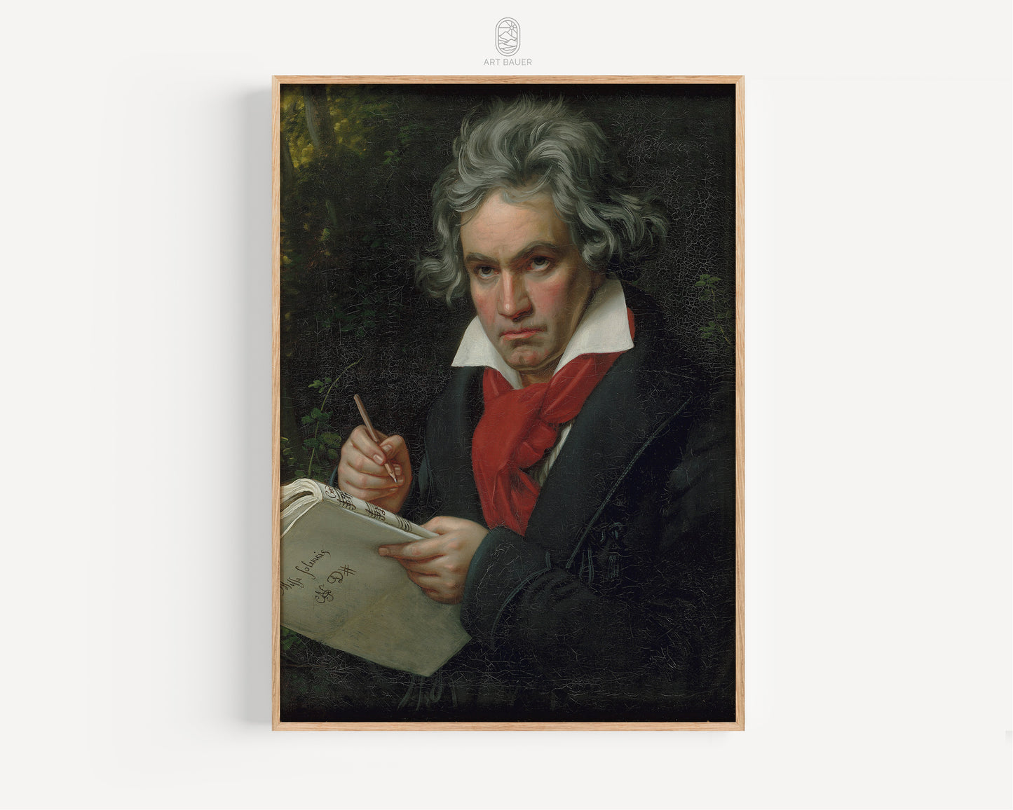 Beethoven with Manuscript of Missa Solemnis | Joseph Karl Stieler, 1820