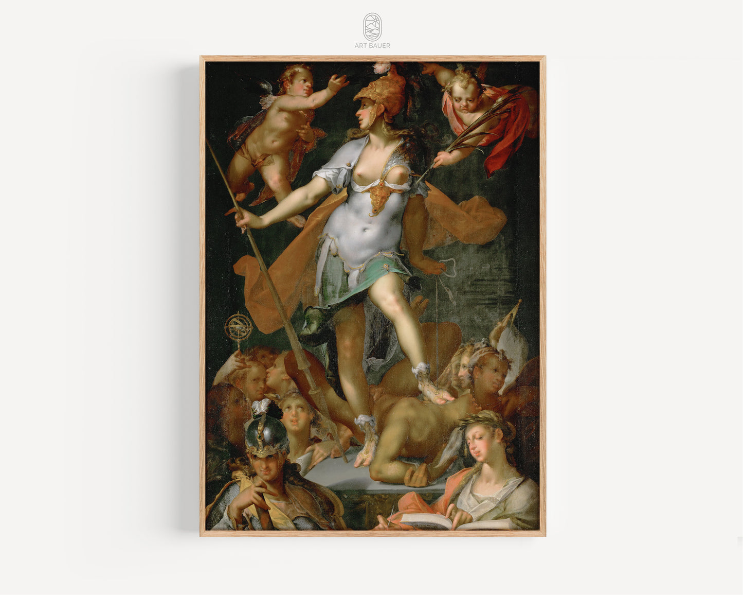 Minerva Victorious over Ignorance | Framed Print | Bartholomäus Spranger, 1591