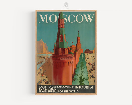 Moscow Travel Poster, 1930s