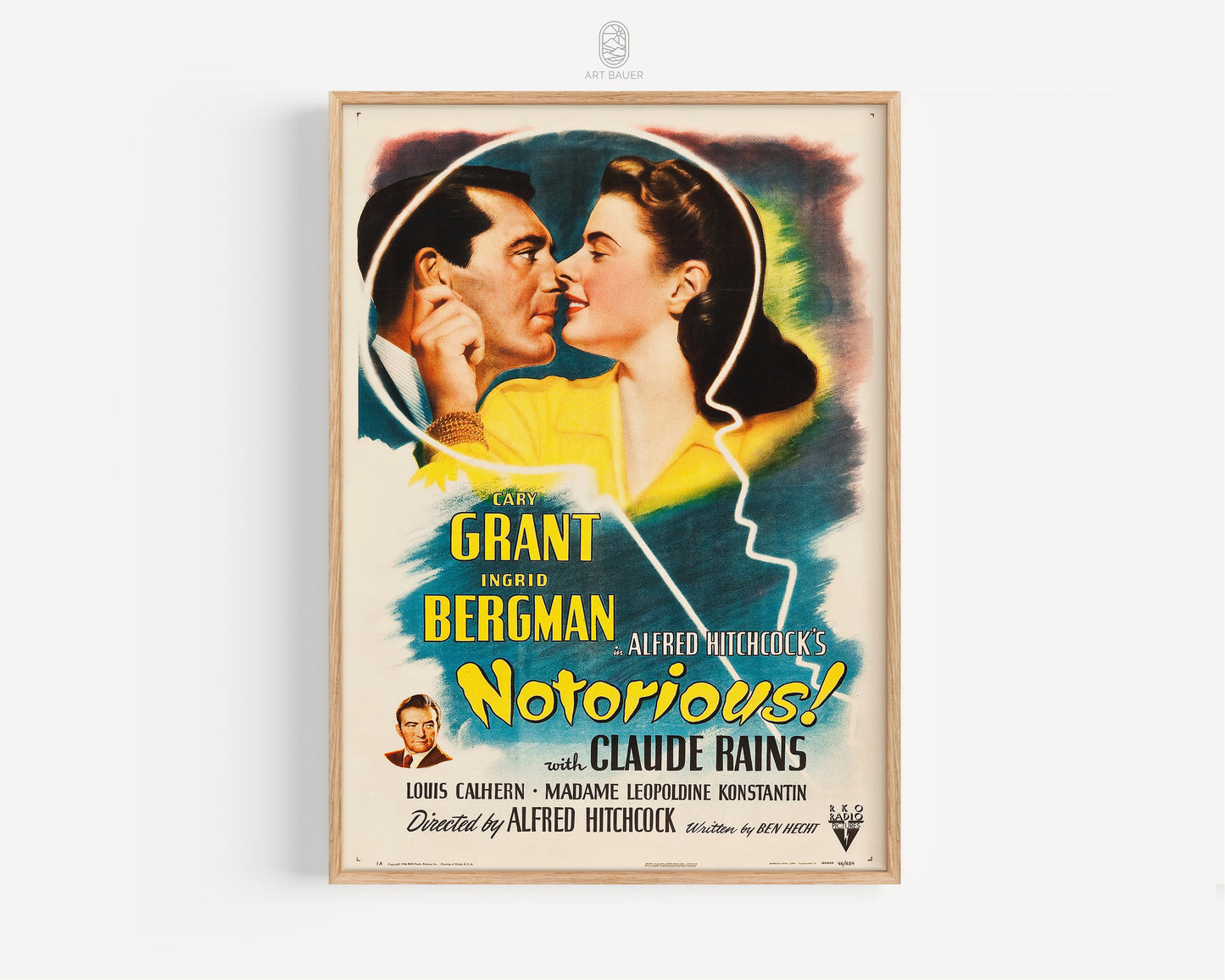 Notorious Film Poster | Framed Print | 1946