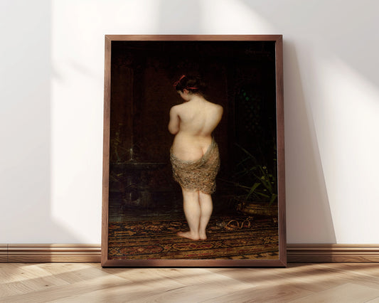 Bathing Girl | Framed Print | Pantaleon Szyndler, 1885