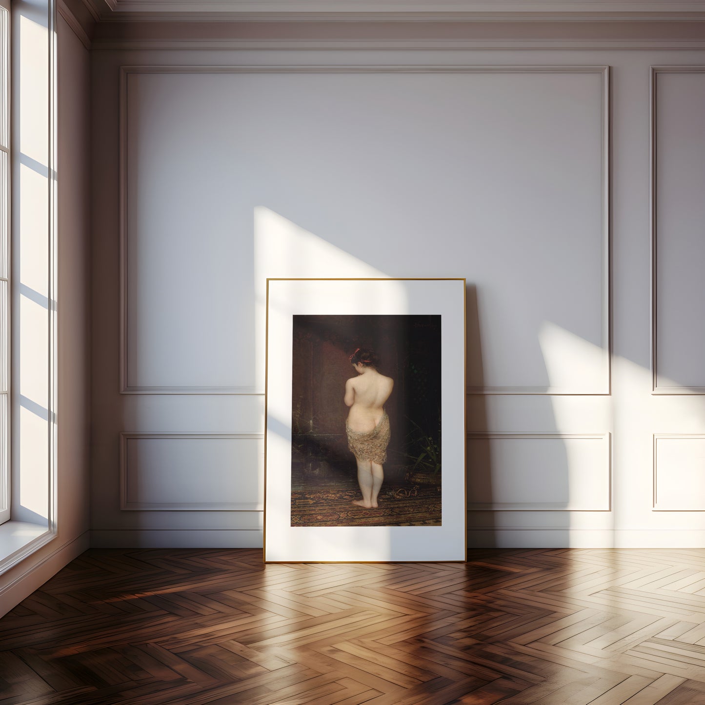 Bathing Girl | Framed Print | Pantaleon Szyndler, 1885